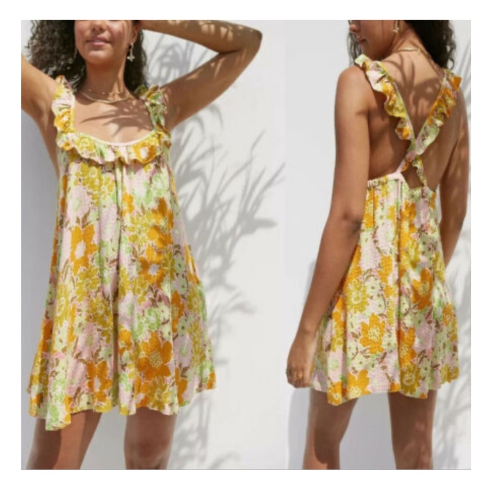 UO - Desert Floral Ruffle Sundress